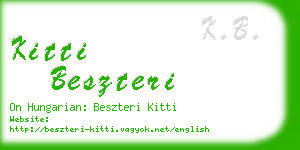 kitti beszteri business card